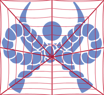 Abstract blue ribbon and bow illustration